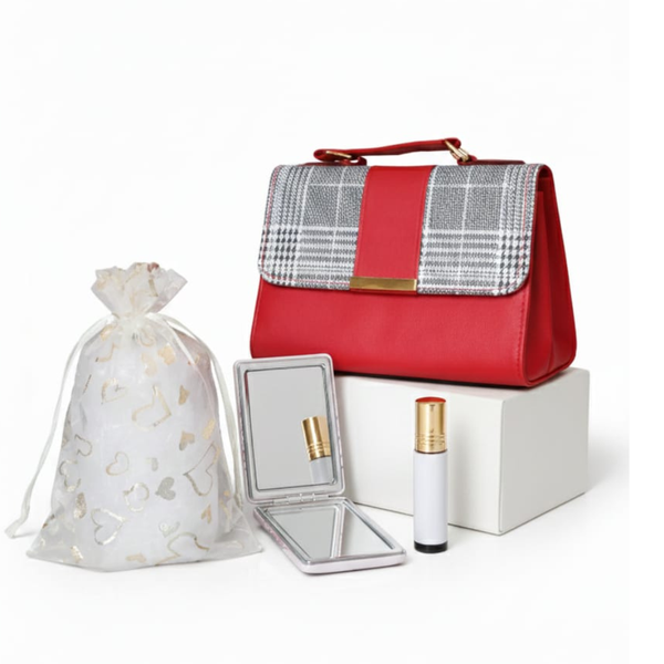 Women's Sling Bag Gift Set with 100ml Eau de Parfum, Oil Perfume &amp; Mirror