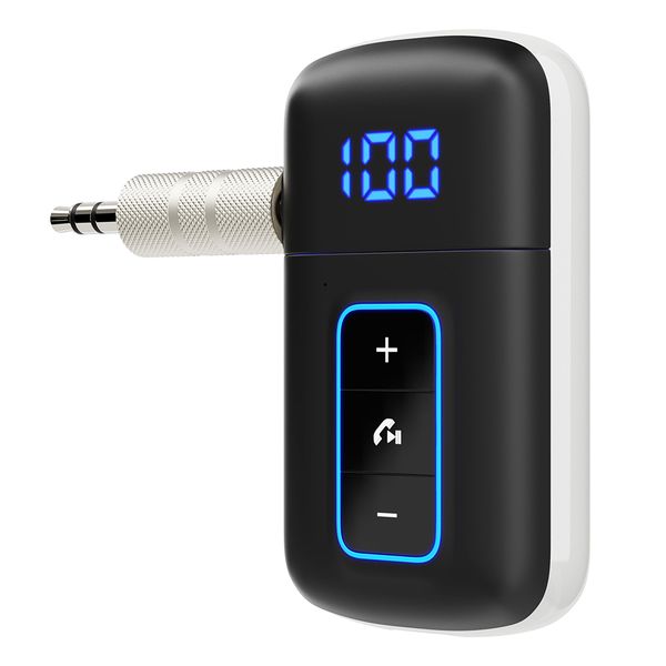 Bluetooth 5.3 Car Adapter, Wireless Audio Receiver for Hands-Free Calls