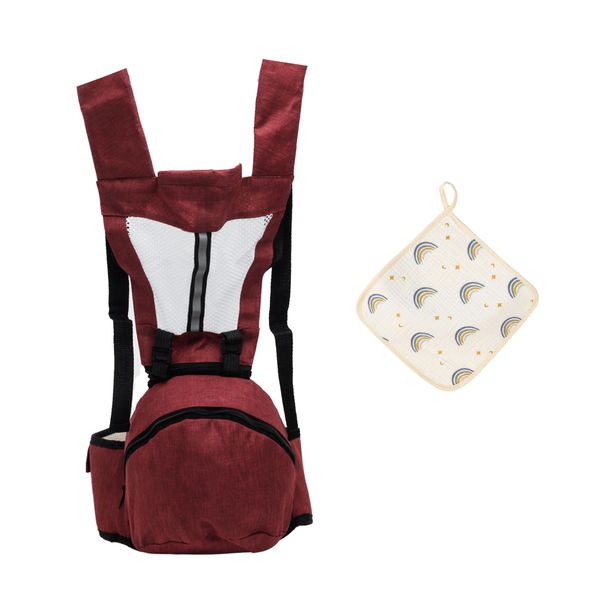 Ergonomic Breathable 2 In 1 Storage Baby Carrier with Hip Seat Kit