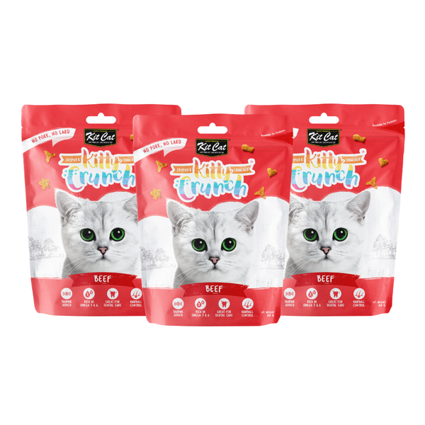 Kit Cat Kitty Crunch Beef Flavour (3 x 60g)
