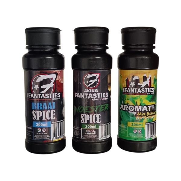 4King Fantasties Spice 3 Pack - Plain Braai / Aromaties / Woester 200ml