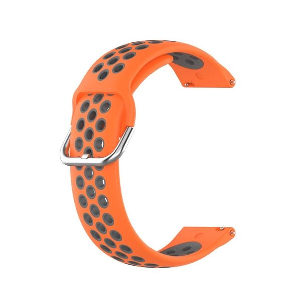 22mm Breathable Silicone Strap Compatible with Huawei Watch GT - Orange/Grey