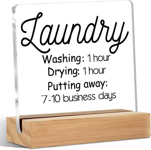 Funny Laundry Acrylic Sign, Farmhouse Home Decor
