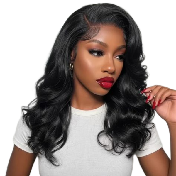 Geebuy 20Inch Body Wave Wig-Full Frontal Lace Glueless Wig Brazilian Hair