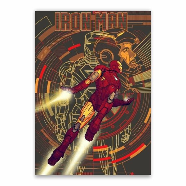 Iron Man Cartoon Poster - A1