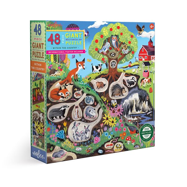 eeBoo Within the Country Giant Puzzle: 48 Pieces