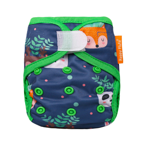 JanaS Happy Flute Newborn Hook and Loop Diaper Cover Baby Animals