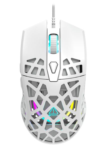 Canyon Puncher Gaming Mouse 7 Buttons Pixart 3360 Sensor RGB Lights White