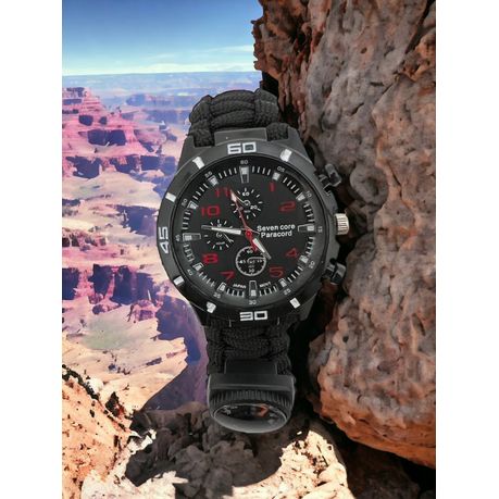 Outdoor Camping Paracord Survival Watch Black Shop Today. Get