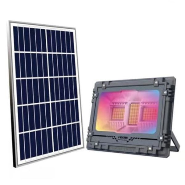 100W RGB Solar Flood Light