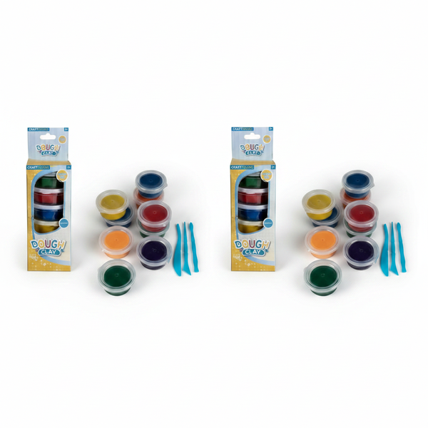 Edu Play Dough 6 Piece Set and Accessories for Kids - 2 Pack