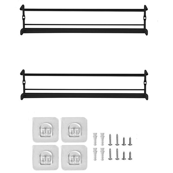 Spice Rack Wall mounted 2 Pack Spice Organizer for Spice Jars Seasonings