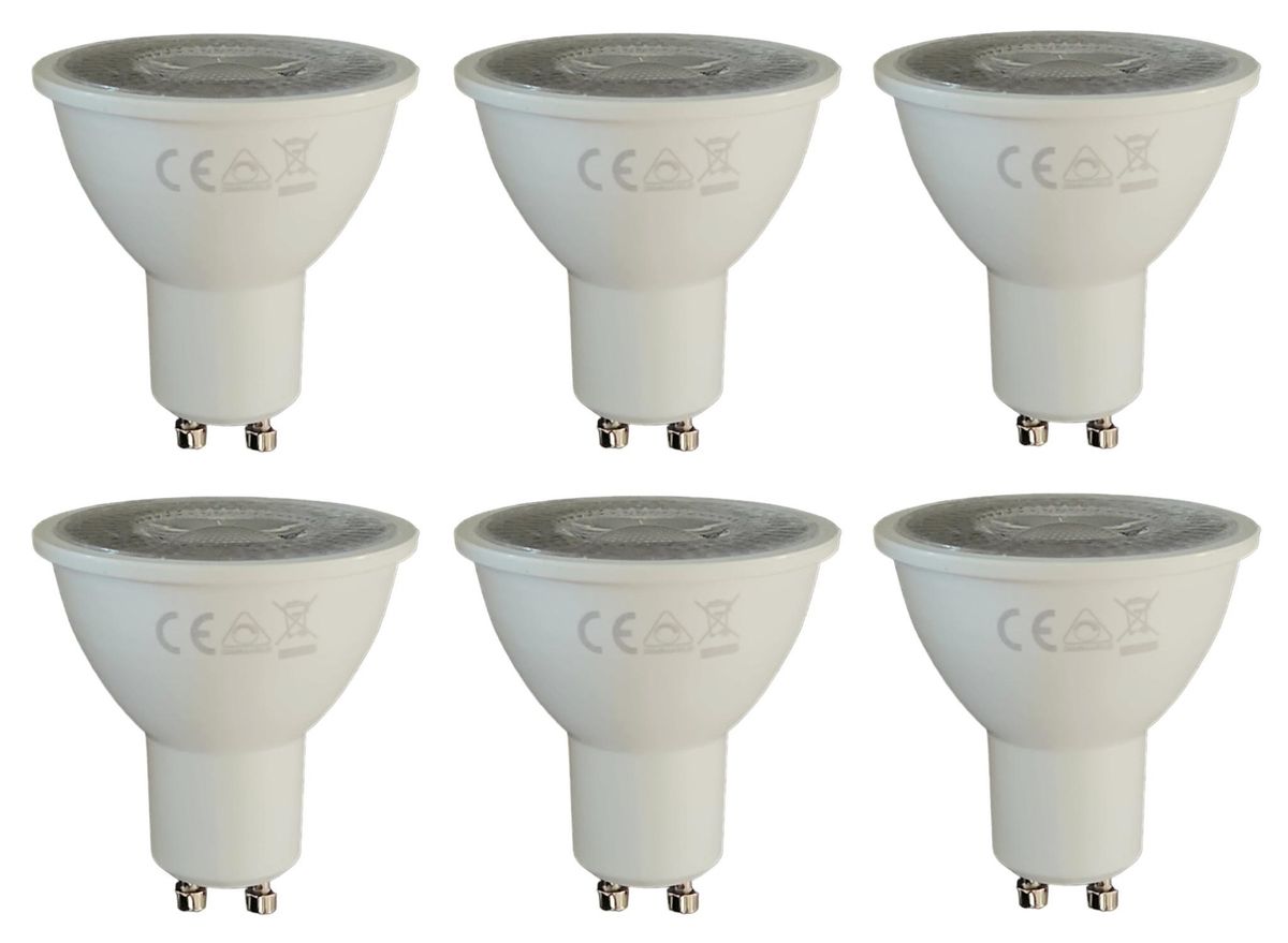 GU 10 7W Dimmable LED Downlight Globes 6 Pack Warm White Shop Today