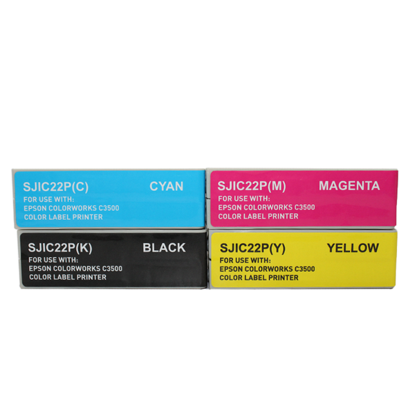 EpsonTM-C3500 Printer Label SJIC22P Compatible (CMYK) Ink