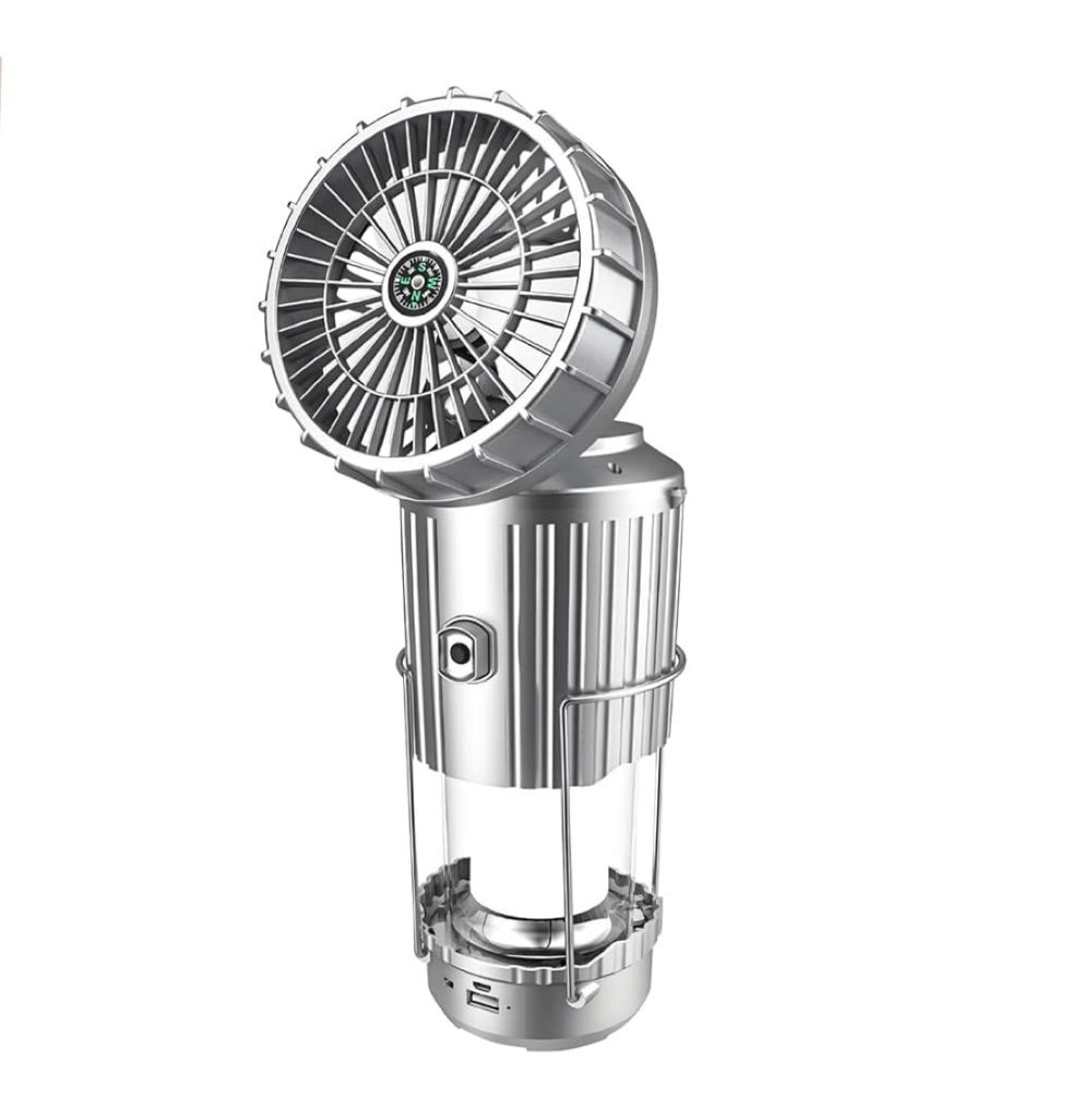 Camping Lanterns with Fan,Solar Camping Fan Charging for Phone