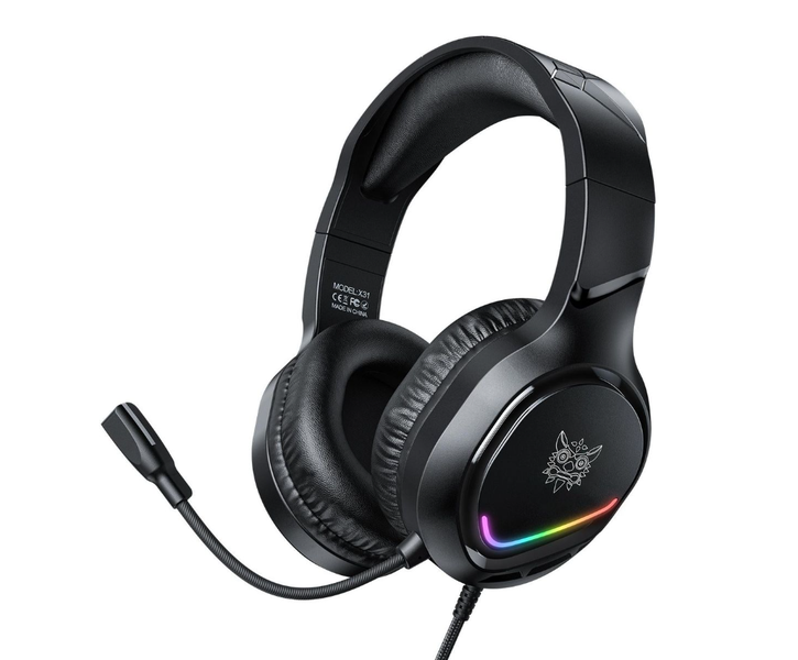 X31 USB / 3.5mm Wired RGB Light Gaming Headset With Mic - Black
