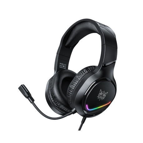 X31 USB / 3.5mm Wired RGB Light Gaming Headset With Mic - Black Image