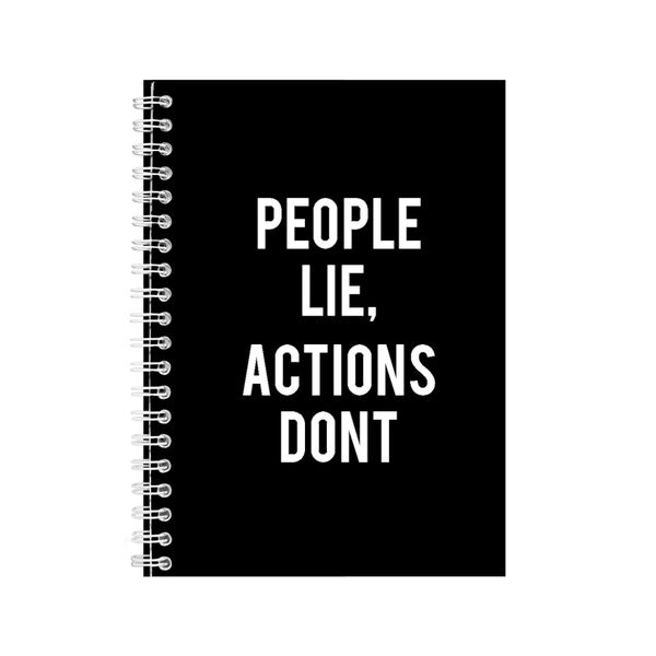 Actions A5 Notebook Spiral Lined Motivational Sayings Graphic Notepad 154
