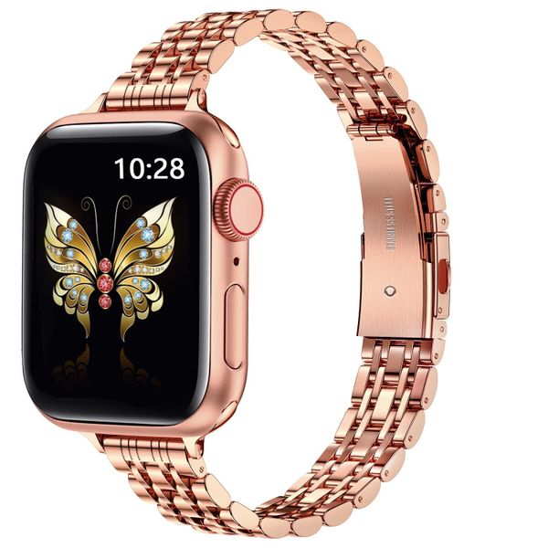 Ultra-thin Metal Bands Compatible With Apple Watch 38/40/41/42 mm Stainless