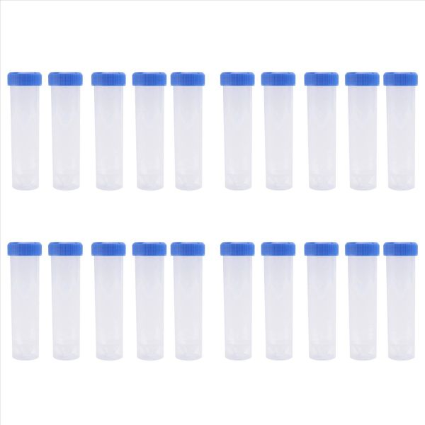 5Pcs 50 Ml Plastique Tube A Essai Contenant Bouchon A Vis