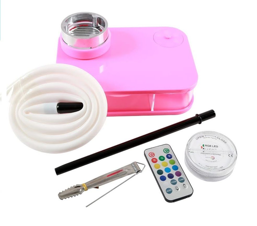 Hubbly Bubbly Hookah Shisha LED Acrylic Style 1 Pipe huka Pink Buy