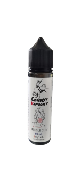Cowboy Vapoory Vape Juice / E-liquid 60ml 3mg - Bubblegum