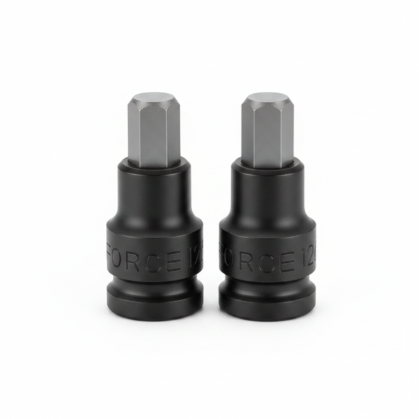 Force 5mm Hex Impact Socket Bit for 1/2 Inch Drive Wrenches - 2 Pack