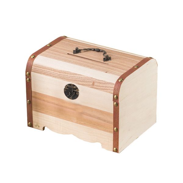 Wooden Money Storage Box Treasure Chest Bank Jewelry Organizer