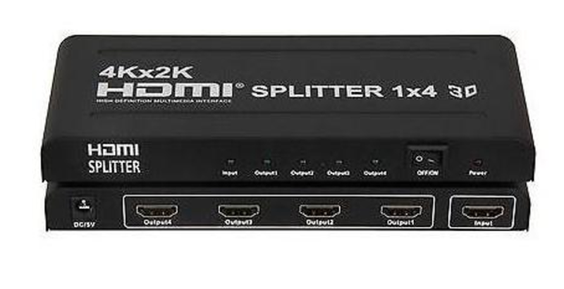 Microworld 4 way HDMI Splitter 1080p + 3D