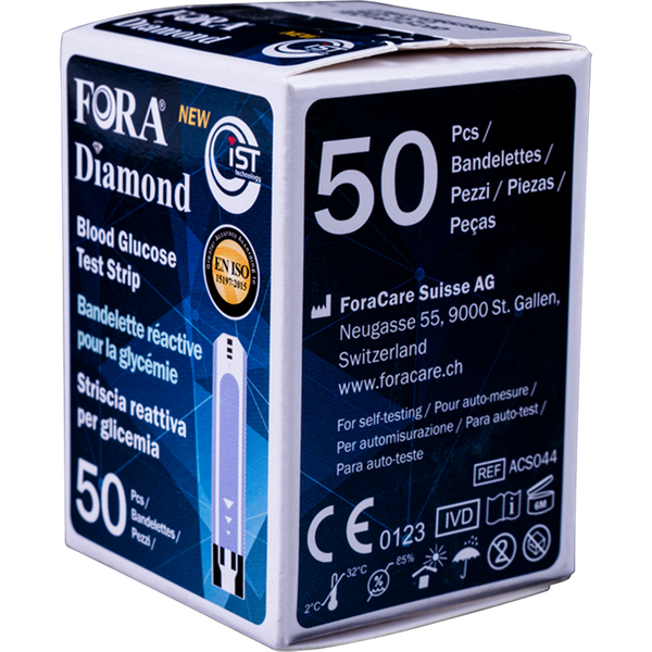 FORA | Diamond - Glucose Test Strips 50 Pieces