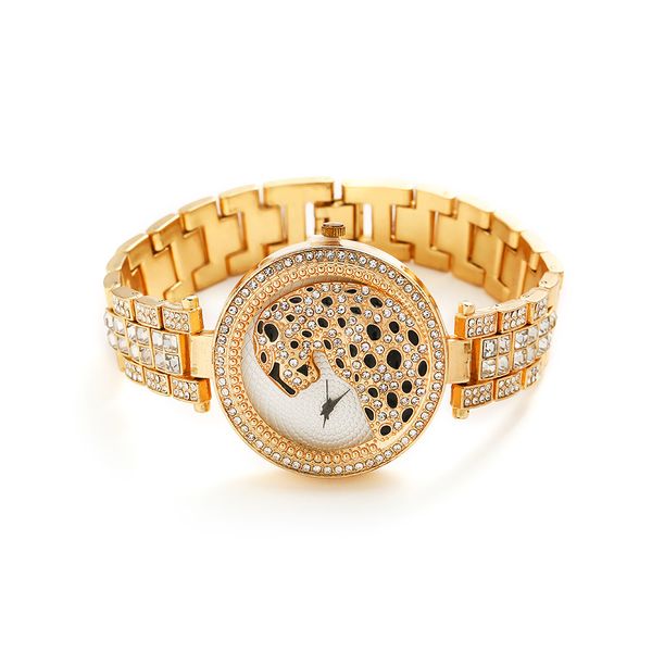 Crystal Diamond Leopard Print Women's Watch