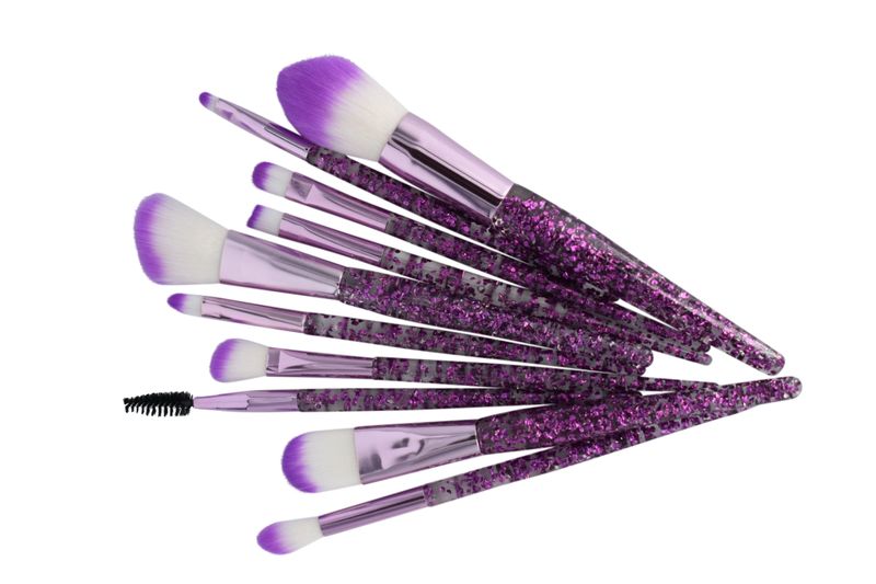 10 Piece Portable Custom Make-Up Brush Set