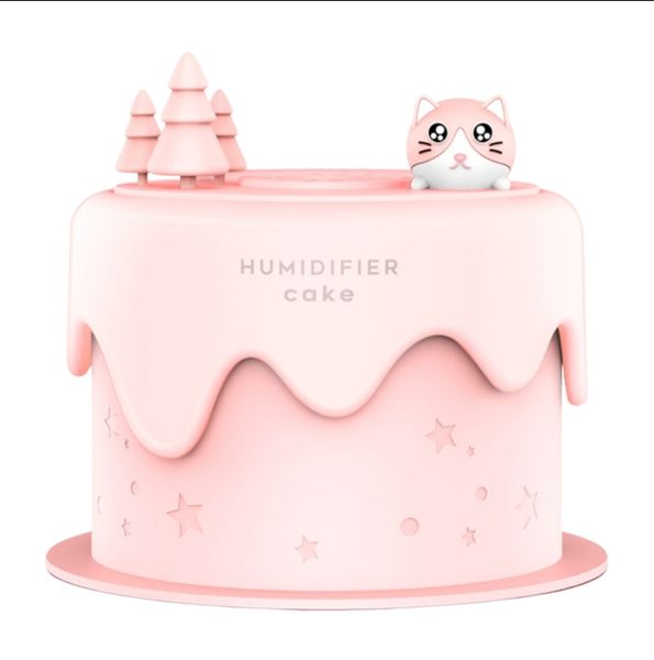 USB Charging Cat Cake Humidifier with Colorful Atmosphere Light
