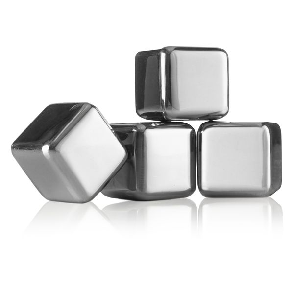 Vacuvin - Whiskey Chilling Stones Stainless - Set of 4