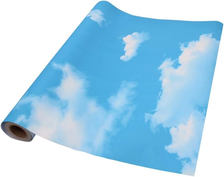 Blue Clouds Textured Self Adhesive Contact Paper
