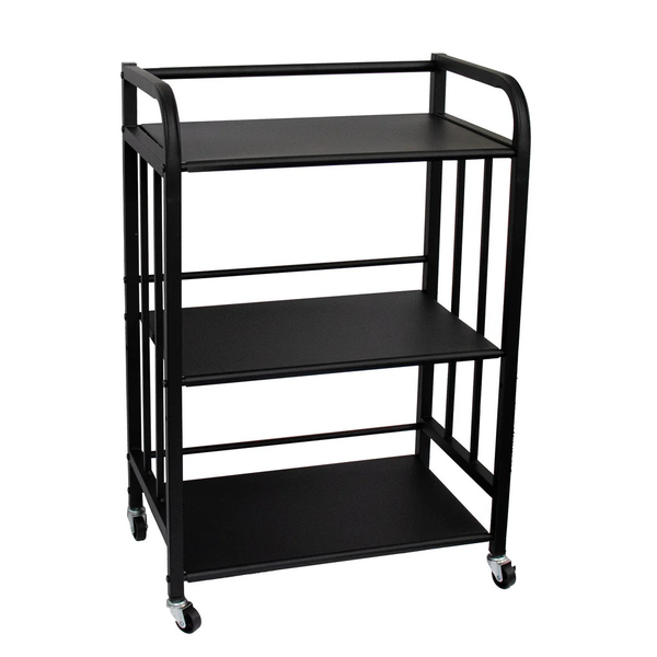 Multi-purpose Storage Rack 3 Shelf on Casters - Black