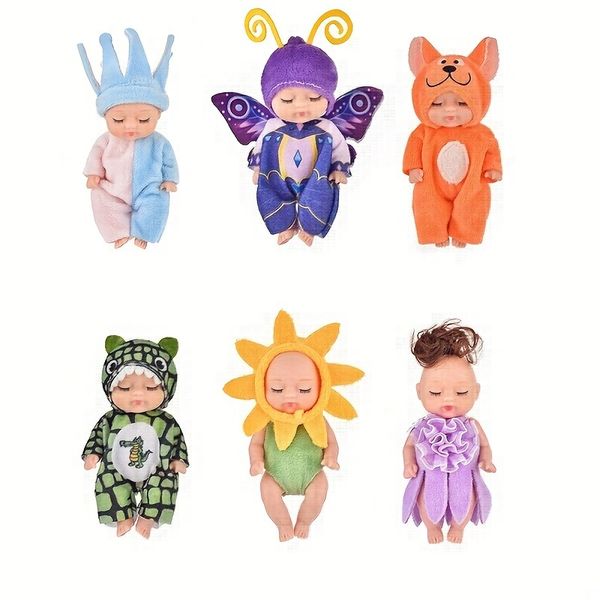 6pcs Fairy Princess cute Doll Set with Pajamas Gift box for Kids