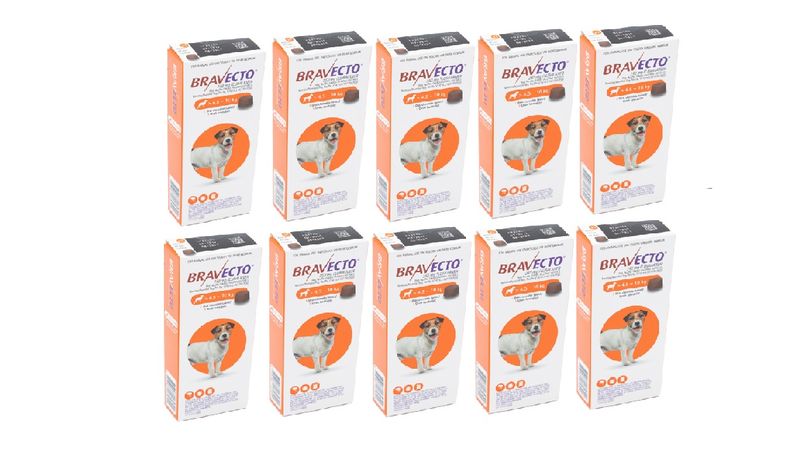 Bravecto Chewable 3 Monthly Tablets for Dogs 4.5 - 10kg x 10