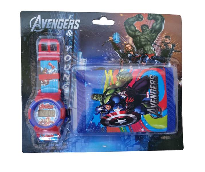 Avengers Digital Watch And Wallet Combo