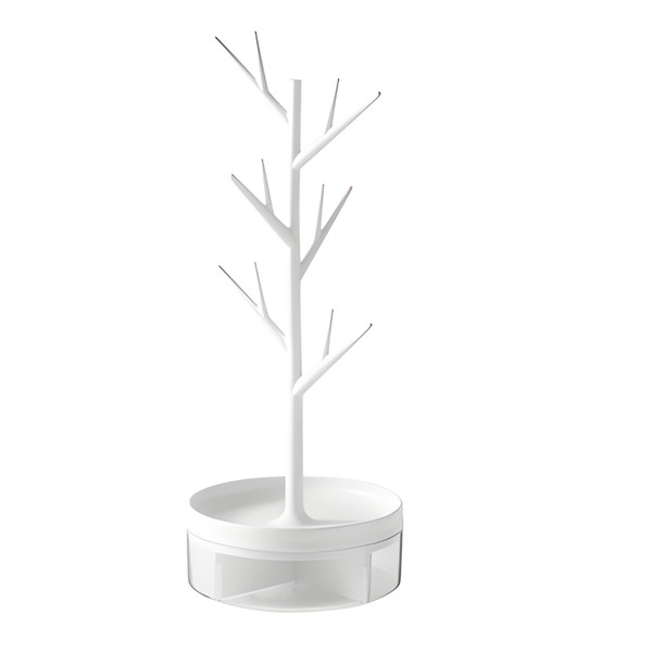 Multi-Tier Jewellery Storage Tree With Clear Pull-Out Drawer