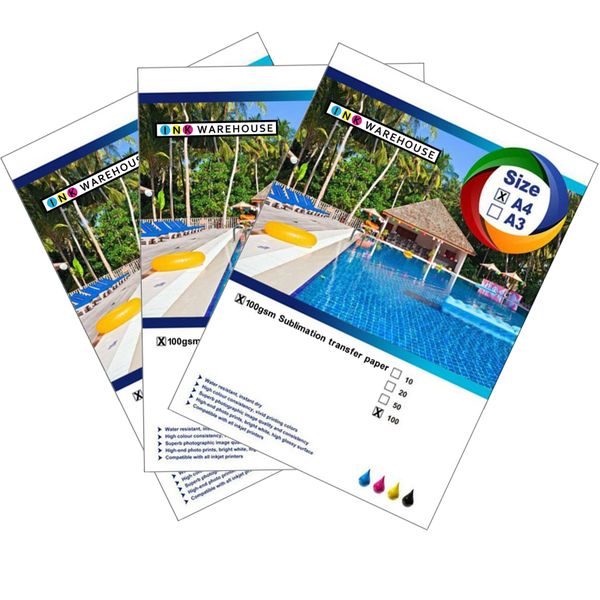 Ink Warehouse Sublimation Heat Transfer A4 Paper 100 Sheets combox3