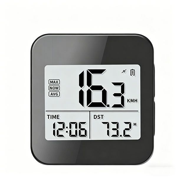 Bike Computer, GPS Speedometer, Displays Riding Data, Black