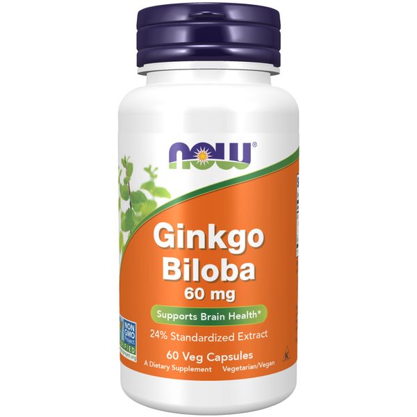 NOW Foods Ginkgo Biloba 60mg (60 Caps)