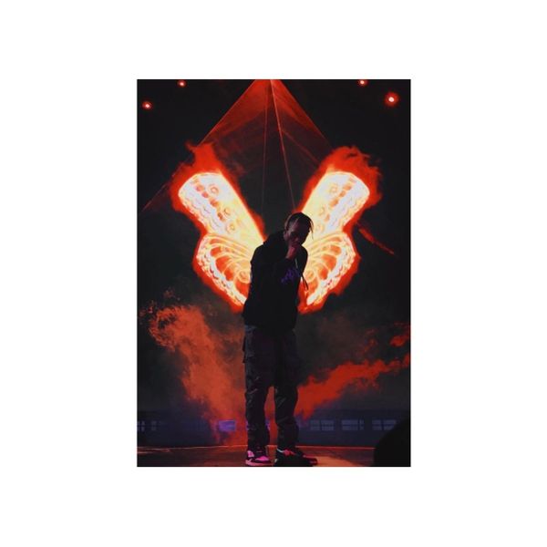 Travis Scott Black Flames - A1 poster