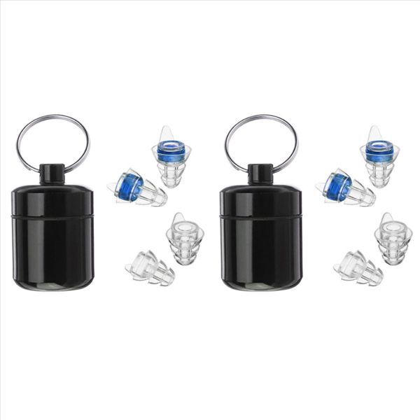 2 Pairs High Fidelity Concert Ear Plugs For Djs Nightclub Concert
