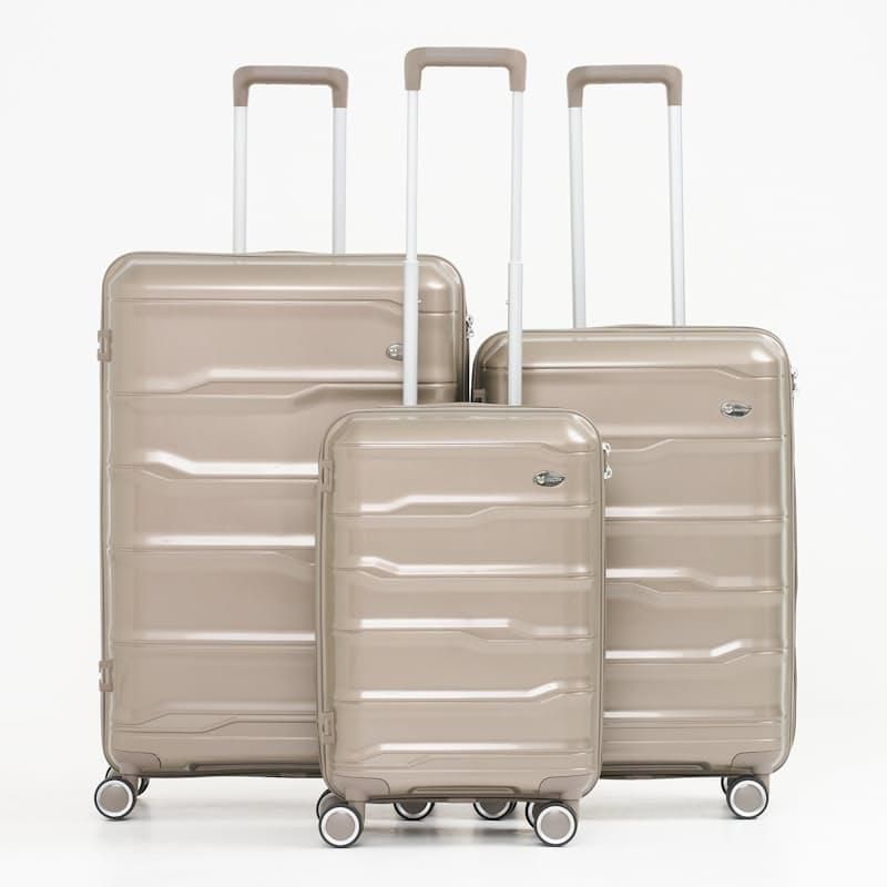 Hard Shell Luggage Set - 3 Piece Spinner Suitcases Travel Bags Lightweight