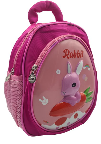 Toddler &amp; Preschool School Bag Backpack with 3D Rabbit Design - Pink
