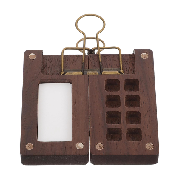 8 Grid Portable Sketchbook Palette, Wooden Colour Palette Box, Mini Travel