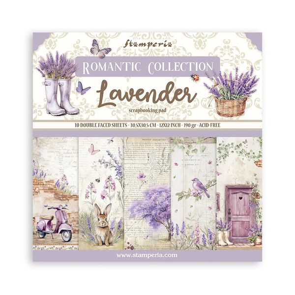 Stamperia Lavender 12x12 Paper Pad