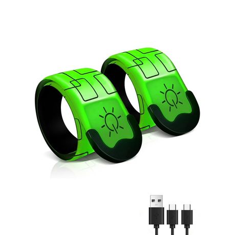 2 PieceLED Armband USB Rechargeable Safety Light for Runners High Visibility Image